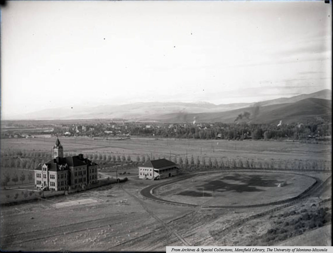 Campus and Missoula from Mount Sentinel - 1904